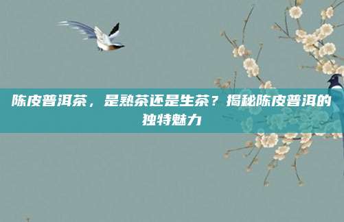 陈皮普洱茶，是熟茶还是生茶？揭秘陈皮普洱的独特魅力