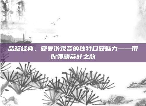 品鉴经典，感受铁观音的独特口感魅力——带你领略茶叶之韵