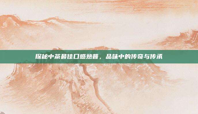 探秘中茶最佳口感熟普，品味中的传奇与传承