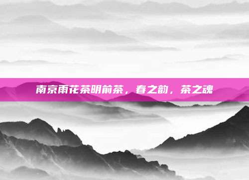 南京雨花茶明前茶，春之韵，茶之魂