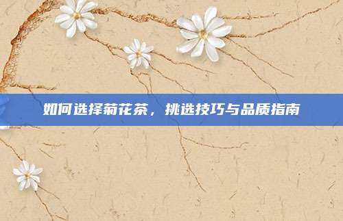 如何选择菊花茶，挑选技巧与品质指南