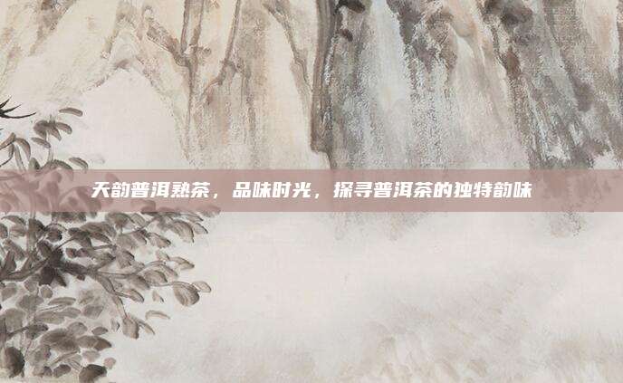 天韵普洱熟茶，品味时光，探寻普洱茶的独特韵味