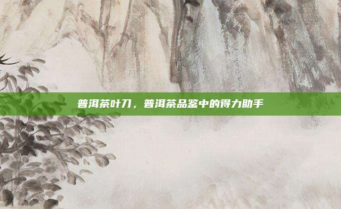 普洱茶叶刀，普洱茶品鉴中的得力助手