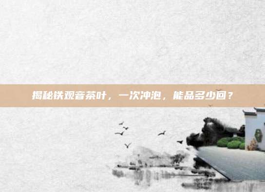 揭秘铁观音茶叶，一次冲泡，能品多少回？
