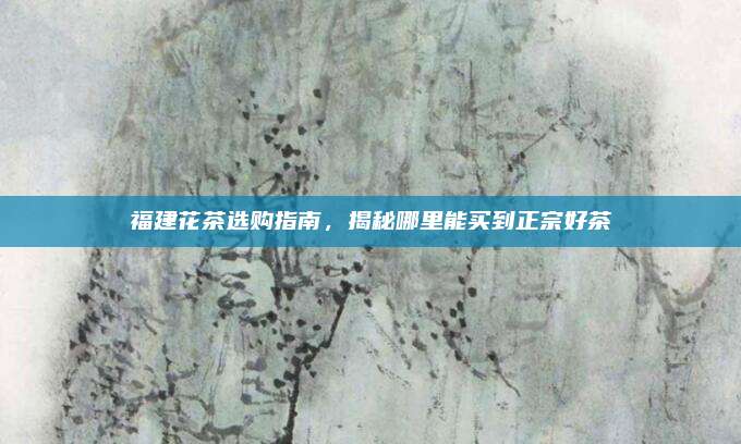 福建花茶选购指南，揭秘哪里能买到正宗好茶