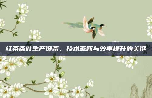 红茶茶叶生产设备，技术革新与效率提升的关键