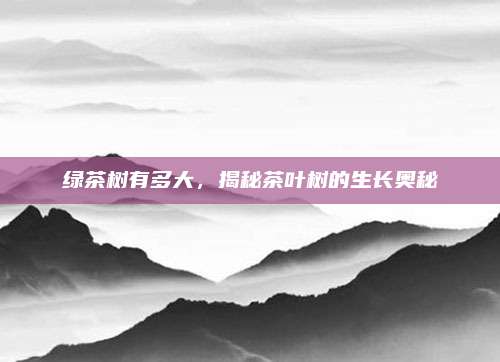 绿茶树有多大，揭秘茶叶树的生长奥秘