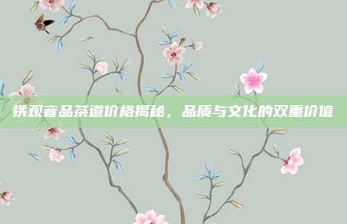 铁观音品茶道价格揭秘，品质与文化的双重价值