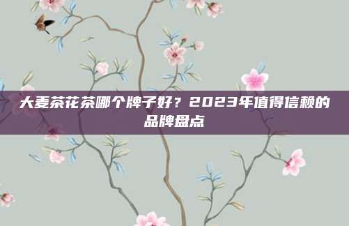 大麦茶花茶哪个牌子好？2023年值得信赖的品牌盘点