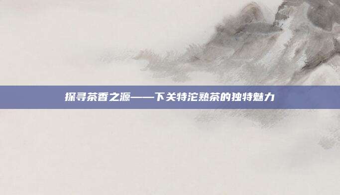 探寻茶香之源——下关特沱熟茶的独特魅力