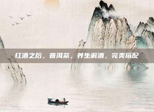 红酒之后，普洱茶，养生解酒，完美搭配