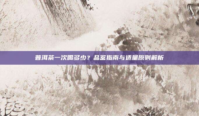 普洱茶一次喝多少？品鉴指南与适量原则解析
