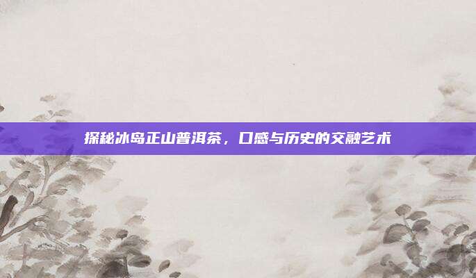 探秘冰岛正山普洱茶，口感与历史的交融艺术