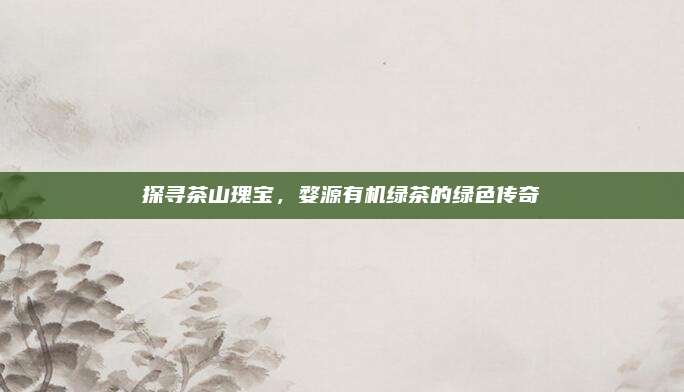 探寻茶山瑰宝，婺源有机绿茶的绿色传奇