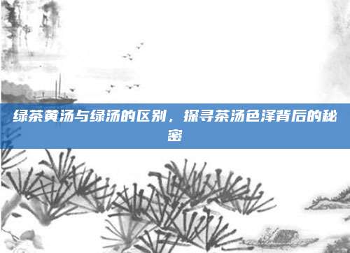 绿茶黄汤与绿汤的区别，探寻茶汤色泽背后的秘密