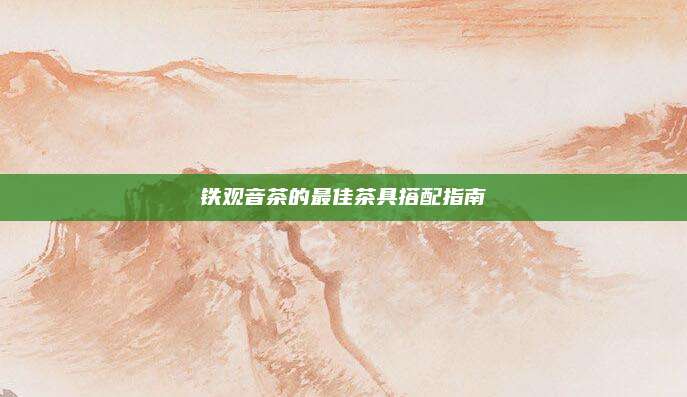铁观音茶的最佳茶具搭配指南