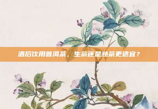 酒后饮用普洱茶，生茶还是熟茶更适宜？