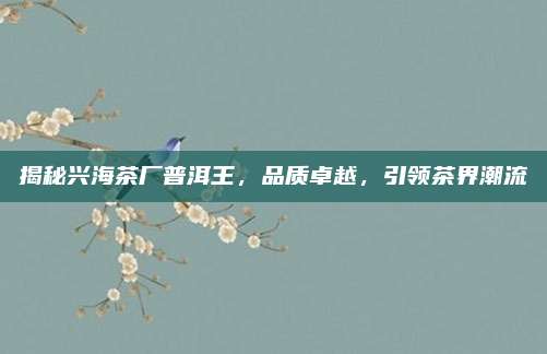 揭秘兴海茶厂普洱王，品质卓越，引领茶界潮流