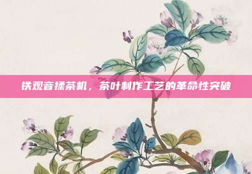 铁观音揉茶机，茶叶制作工艺的革命性突破
