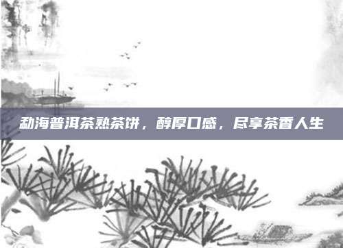 勐海普洱茶熟茶饼，醇厚口感，尽享茶香人生