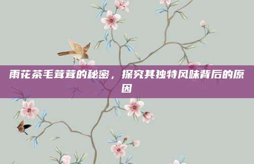 雨花茶毛茸茸的秘密,探究其独特风味背后的原因