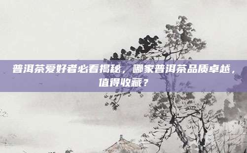 普洱茶爱好者必看揭秘，哪家普洱茶品质卓越，值得收藏？