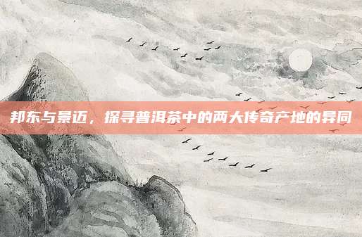 邦东与景迈，探寻普洱茶中的两大传奇产地的异同