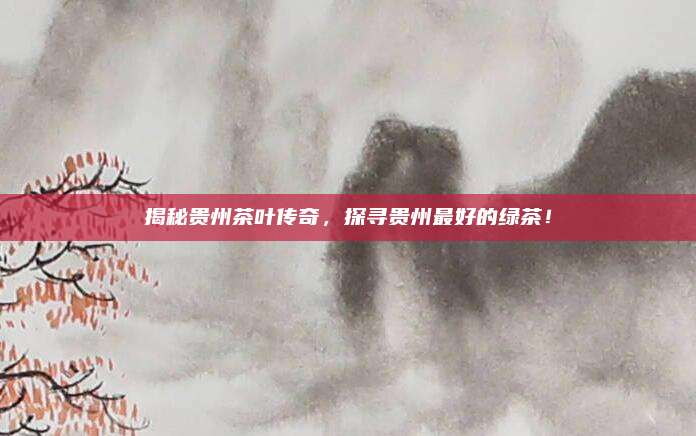 揭秘贵州茶叶传奇，探寻贵州最好的绿茶！