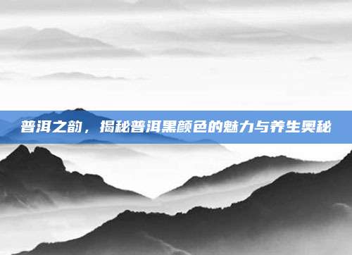 普洱之韵，揭秘普洱黑颜色的魅力与养生奥秘