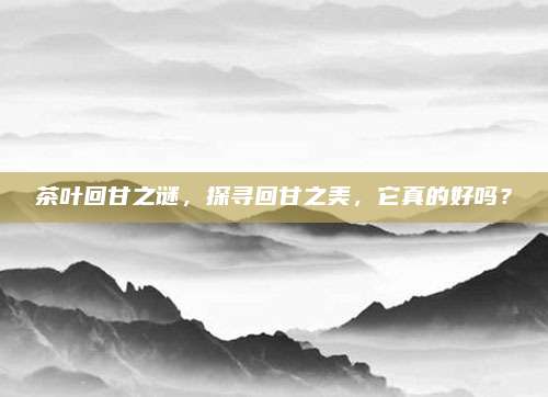 茶叶回甘之谜，探寻回甘之美，它真的好吗？
