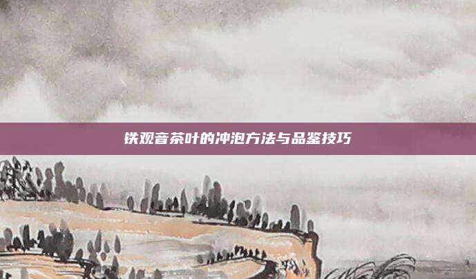 铁观音茶叶的冲泡方法与品鉴技巧