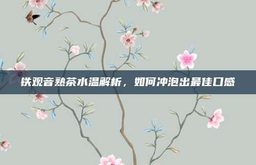 铁观音熟茶水温解析，如何冲泡出最佳口感