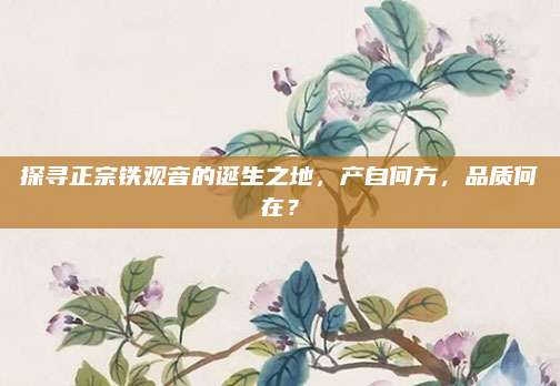 探寻正宗铁观音的诞生之地，产自何方，品质何在？