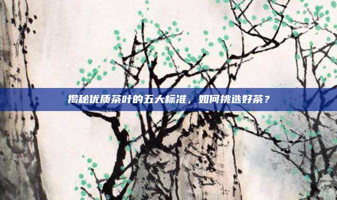 揭秘优质茶叶的五大标准,如何挑选好茶?