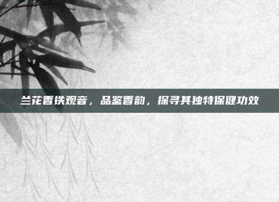 兰花香铁观音，品鉴香韵，探寻其独特保健功效