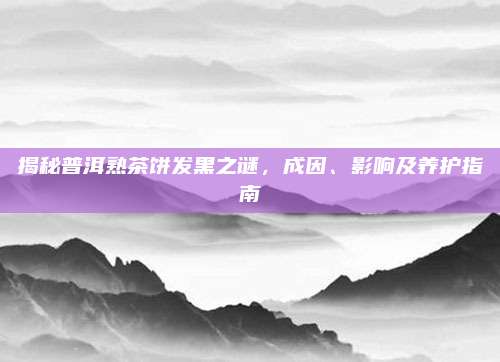 揭秘普洱熟茶饼发黑之谜,成因、影响及养护指南