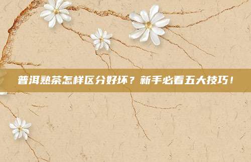 普洱熟茶怎样区分好坏？新手必看五大技巧！