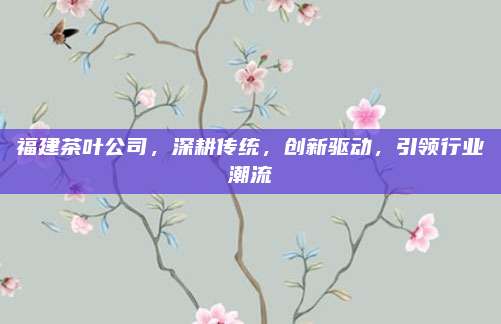 福建茶叶公司，深耕传统，创新驱动，引领行业潮流