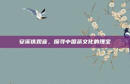 安溪铁观音，探寻中国茶文化的瑰宝