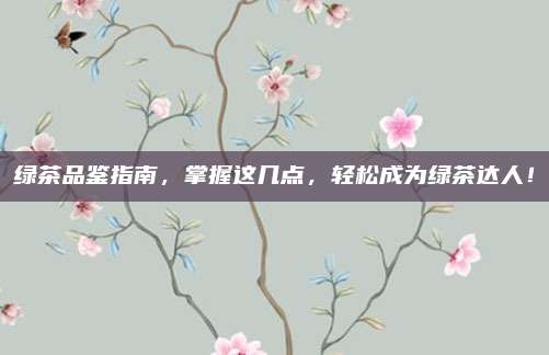 绿茶品鉴指南，掌握这几点，轻松成为绿茶达人！