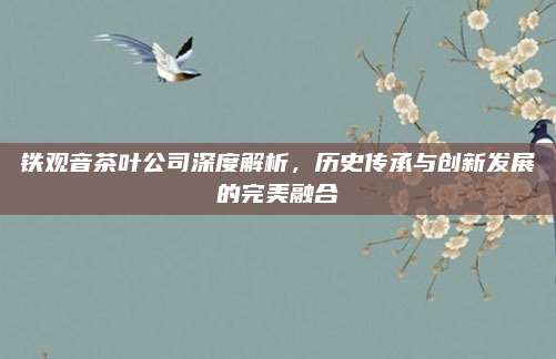 铁观音茶叶公司深度解析，历史传承与创新发展的完美融合