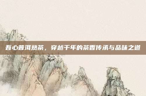 吾心普洱熟茶，穿越千年的茶香传承与品味之道