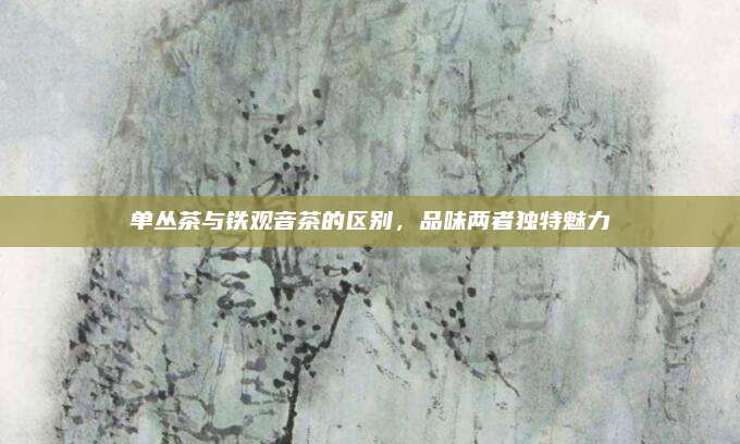 单丛茶与铁观音茶的区别，品味两者独特魅力