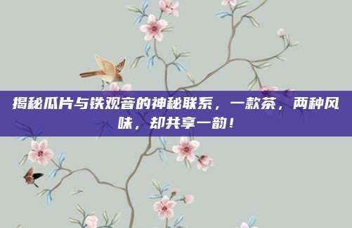 揭秘瓜片与铁观音的神秘联系，一款茶，两种风味，却共享一韵！