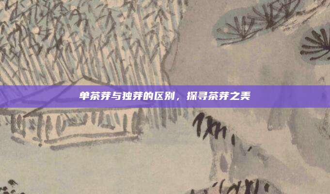 单茶芽与独芽的区别，探寻茶芽之美