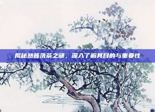 揭秘熟普洗茶之谜,深入了解其目的与重要性