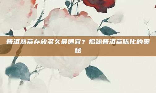 普洱熟茶存放多久最适宜?揭秘普洱茶陈化的奥秘