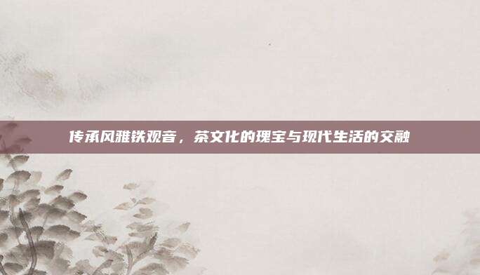 传承风雅铁观音,茶文化的瑰宝与现代生活的交融