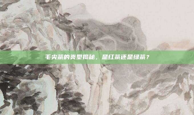 毛尖茶的类型揭秘,是红茶还是绿茶?