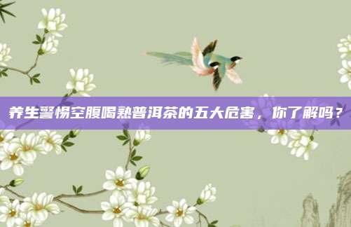 养生警惕空腹喝熟普洱茶的五大危害，你了解吗？